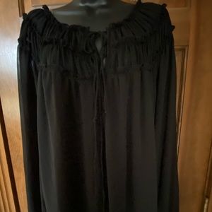 Black long sleeve blouse. xl. Ophelia Roe